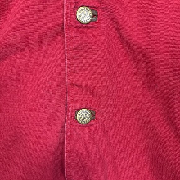 VTG 90s Marlboro Country Store Jacket Coat Men L Red Flannel/Quilt Liner Pockets - Picture 14 of 16